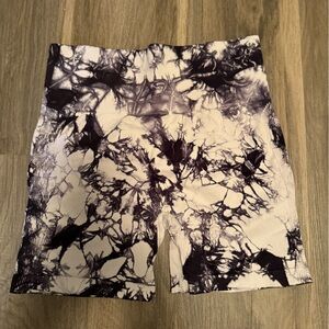 Black and white Tie-Dye Shorts - Large